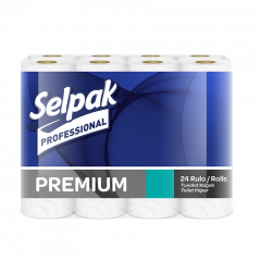 SELPAK PRO Папір туалетний Premium целюлозний 3-х шар. 18.6м 24шт/уп RU