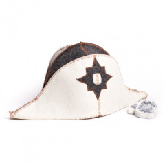 SAUNA PRO Шляпа для сауны Наполеон комбинированная войлок