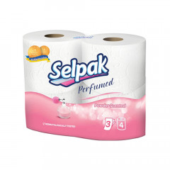SELPAK Папір туалетний SPA кольоровий з аром. Пудра 4шт/уп