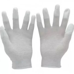 Перчатки из белого полиэфирного волокна покрыты полиуретаном р.8