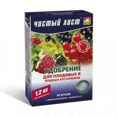 ЧИСТЫЙ ЛИСТ Удобрение кристаллическое для плодовых и ягодных кустов 1.2кг