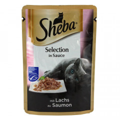 SHEBA Корм ??для кошек cigPOU с лососем в соусе 85г