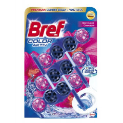 BREF Чистящее средство для туалета Цветная вода Цветочная свежесть 3х50