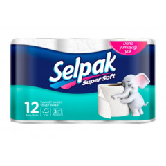 SELPAK Папір туалетний білий 12шт