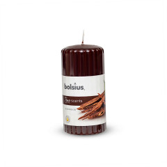 BOLSIUS Свічка стовпчик ребриста 120/58 з ароматом Агарове дерево