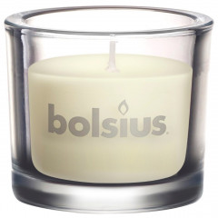 BOLSIUS Свічка у склі 80/92 Кремова