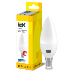 IEK Лампа LED ALFA C35 свічка 10Вт 230В 6500К E14