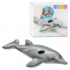 INTEX Надувной детский плотик 58535NP "Дельфин" 175х66см